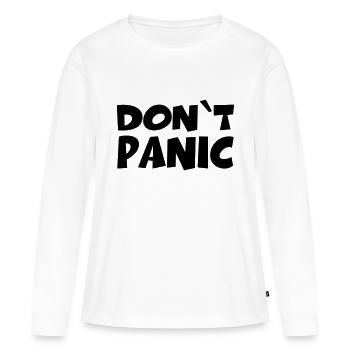 Don't panic - Frauen Premium Bio Langarmshirt - Weiß - Vorne - Julia (174cm)