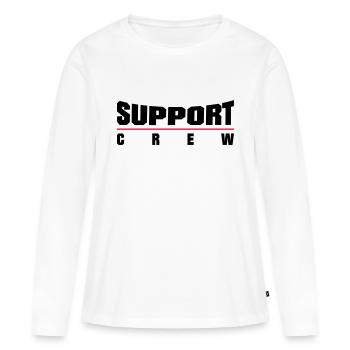 Support Crew - Frauen Premium Bio Langarmshirt - Weiß - Vorne - Julia (174cm)