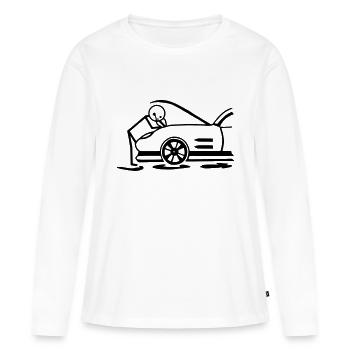 Kfz-Mechaniker - Frauen Premium Bio Langarmshirt - Weiß - Vorne - Julia (174cm)
