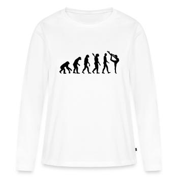Evolution Gymnastique - T-shirt manches longues Premium bio Femme - blanc - Devant - Julia (174cm)