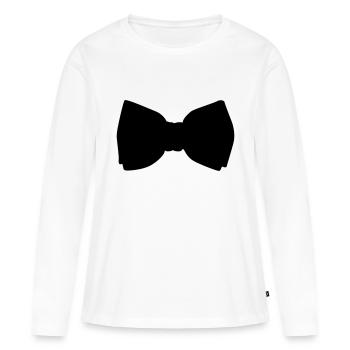 Bogen - Frauen Premium Bio Langarmshirt - Weiß - Vorne - Julia (174cm)