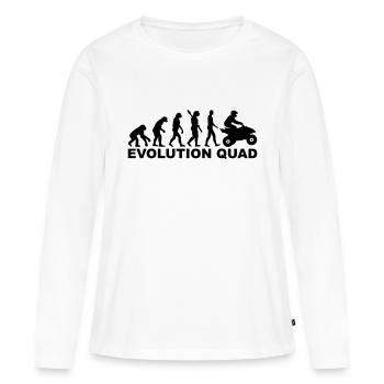 Quad - T-shirt manches longues Premium bio Femme - blanc - Devant - Julia (174cm)