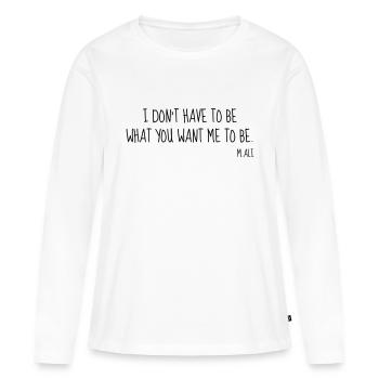 Boxing - Boxer - Boxe - Boxen - Ali - Fighter - T-shirt manches longues Premium bio Femme - blanc - Devant - Julia (174cm)