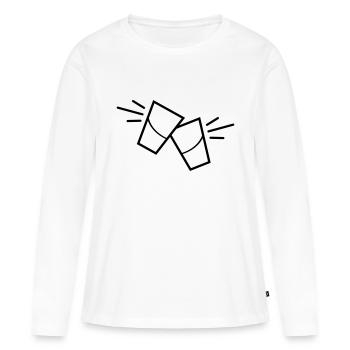 vodka kurze - Frauen Premium Bio Langarmshirt - Weiß - Vorne - Julia (174cm)