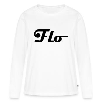 flo - Frauen Premium Bio Langarmshirt - Weiß - Vorne - Julia (174cm)