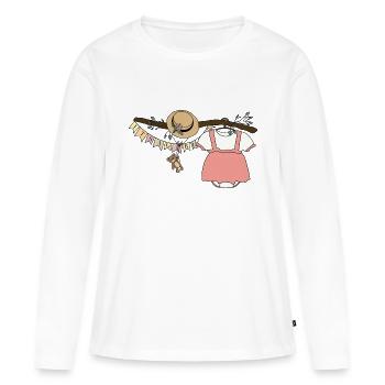 Bébé - T-shirt manches longues Premium bio Femme - blanc - Devant - Julia (174cm)