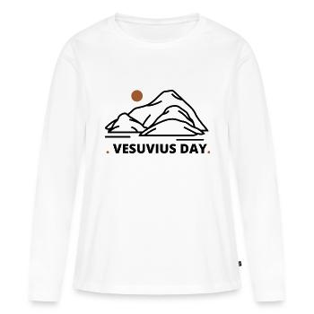 Le jour de vesuvius - T-shirt manches longues Premium bio Femme - blanc - Devant - Julia (174cm)