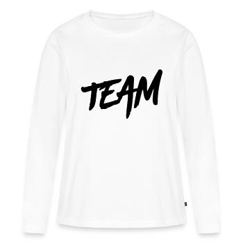 équipe - T-shirt manches longues Premium bio Femme - blanc - Devant - Julia (174cm)