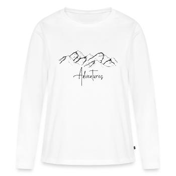 Aventure - T-shirt manches longues Premium bio Femme - blanc - Devant - Julia (174cm)