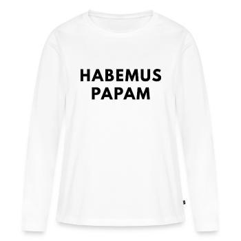 Habemus Papam - Nous avons un pape - T-shirt manches longues Premium bio Femme - blanc - Devant - Julia (174cm)