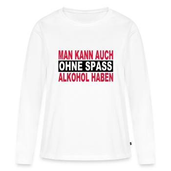 Alcool - T-shirt manches longues Premium bio Femme - blanc - Devant - Julia (174cm)