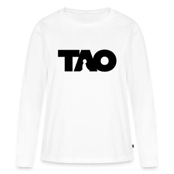 Tao meditation - T-shirt manches longues Premium bio Femme - blanc - Devant - Julia (174cm)