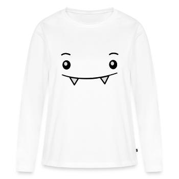 vampire - T-shirt manches longues Premium bio Femme - blanc - Devant - Julia (174cm)