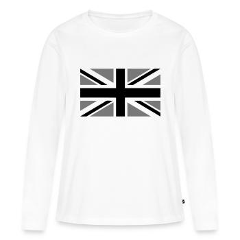 union jack - T-shirt manches longues Premium bio Femme - blanc - Devant - Julia (174cm)