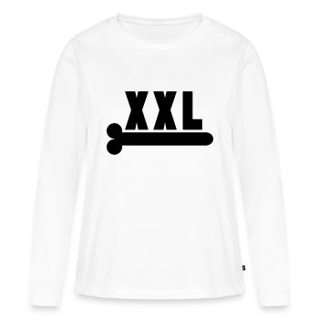 xxl penis - T-shirt manches longues Premium bio Femme - blanc - Devant - Julia (174cm)