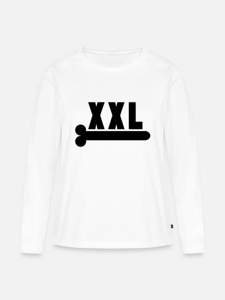 xxl penis - Frauen Premium Bio Langarmshirt - Weiß