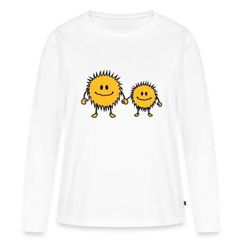 monsters - T-shirt manches longues Premium bio Femme - blanc - Devant - Julia (174cm)