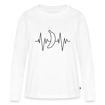 Banana Pulse - Frauen Premium Bio Langarmshirt - Weiß - Vorne - Julia (174cm)