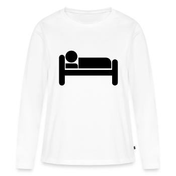 Lit - T-shirt manches longues Premium bio Femme - blanc - Devant - Julia (174cm)