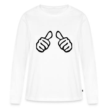 me - Women's Premium Organic Long Sleeve Shirt - white - Front - Julia (174cm)