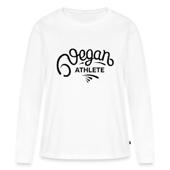 Vegan Athlete - Frauen Premium Bio Langarmshirt - Weiß - Vorne - Julia (174cm)