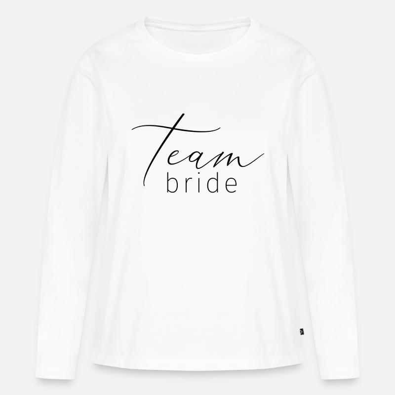 TeamBride - Frauen Premium Bio Langarmshirt - Weiß