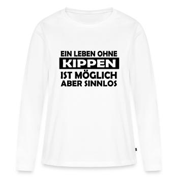 ein leben ohne kippen - Frauen Premium Bio Langarmshirt - Weiß - Vorne - Julia (174cm)