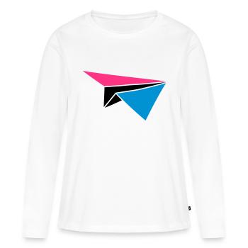 coloré couleur flocon de neige lune jouet papier p - T-shirt manches longues Premium bio Femme - blanc - Devant - Julia (174cm)