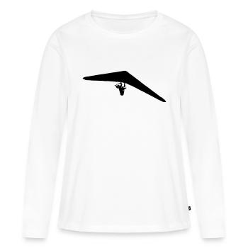 Deltaplane - T-shirt manches longues Premium bio Femme - blanc - Devant - Julia (174cm)