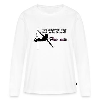 How cute - Frauen Premium Bio Langarmshirt - Weiß - Vorne - Julia (174cm)