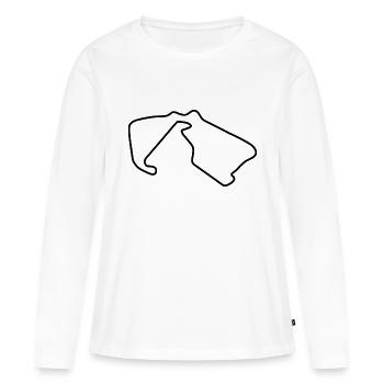 Großbritannien Rennstrecke - Frauen Premium Bio Langarmshirt - Weiß - Vorne - Julia (174cm)