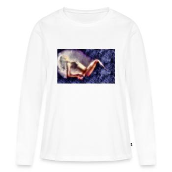 Mädchen Regen - Frauen Premium Bio Langarmshirt - Weiß - Vorne - Julia (174cm)