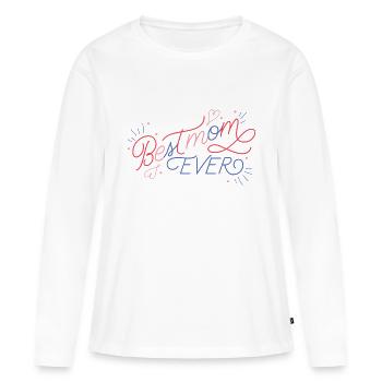 Best mom 32 - Frauen Premium Bio Langarmshirt - Weiß - Vorne - Julia (174cm)