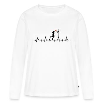 Basketball - Frauen Premium Bio Langarmshirt - Weiß - Vorne - Julia (174cm)