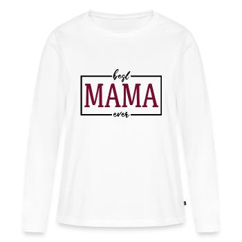 La meilleure maman - T-shirt manches longues Premium bio Femme - blanc - Devant - Julia (174cm)