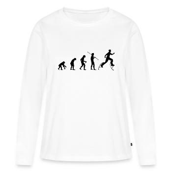 Evolution Urbaine - T-shirt manches longues Premium bio Femme - blanc - Devant - Julia (174cm)