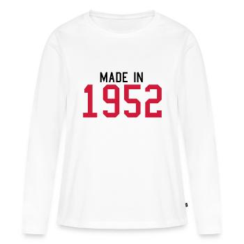 1952 - Women's Premium Organic Long Sleeve Shirt - white - Front - Julia (174cm)