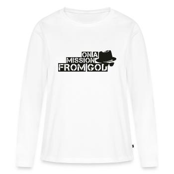 SUR UNE MISSION DE DIEU - T-shirt manches longues Premium bio Femme - blanc - Devant - Julia (174cm)