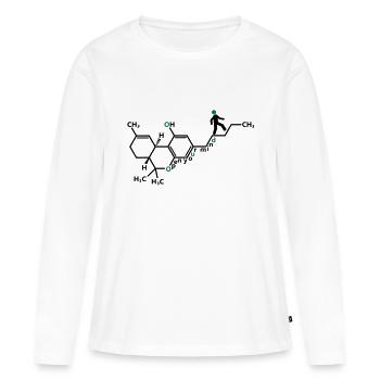 THC Molecule - Women's Premium Organic Long Sleeve Shirt - white - Front - Julia (174cm)