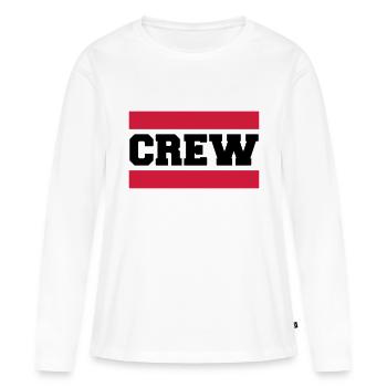 Crew - T-shirt manches longues Premium bio Femme - blanc - Devant - Julia (174cm)