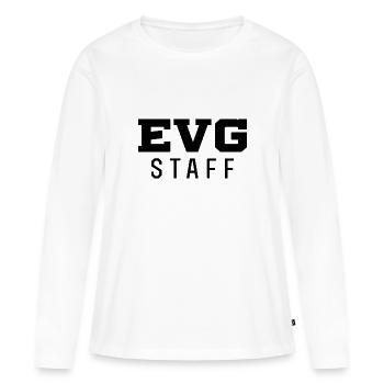 evg staff mariage cadeau - T-shirt manches longues Premium bio Femme - blanc - Devant - Julia (174cm)