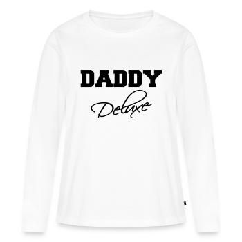 Daddy Deluxe - T-shirt manches longues Premium bio Femme - blanc - Devant - Julia (174cm)