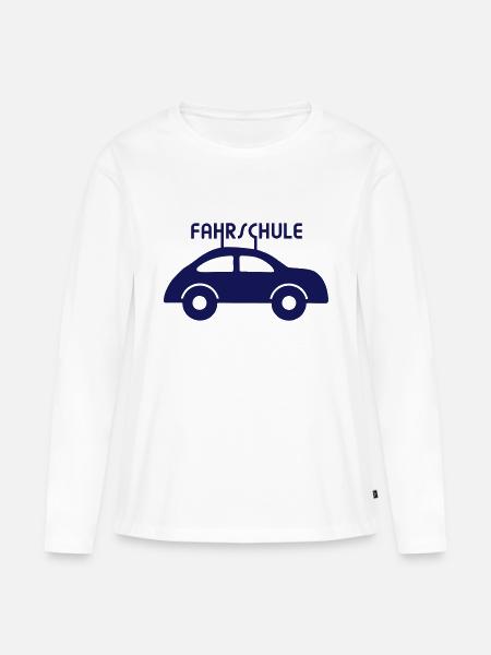 Fahrschule - Führerschein - Frauen Premium Bio Langarmshirt - Weiß