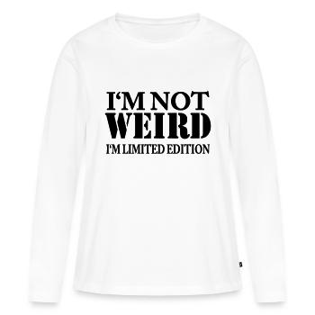 I'm not weird - I'm limited Edition - T-shirt manches longues Premium bio Femme - blanc - Devant - Julia (174cm)
