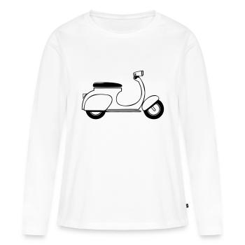 motorroller reisen - Frauen Premium Bio Langarmshirt - Weiß - Vorne - Julia (174cm)