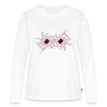 schaltkreis technik leitungen mikrochip festplatte - Frauen Premium Bio Langarmshirt - Weiß - Vorne - Julia (174cm)