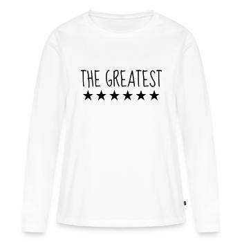 Boxing - Boxer - Boxe - Boxen - Ali - Fighter - T-shirt manches longues Premium bio Femme - blanc - Devant - Julia (174cm)