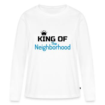 Nachbar / Nachbarschaft / Nachbarin / Haus - Frauen Premium Bio Langarmshirt - Weiß - Vorne - Julia (174cm)