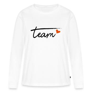 Equipe - T-shirt manches longues Premium bio Femme - blanc - Devant - Julia (174cm)