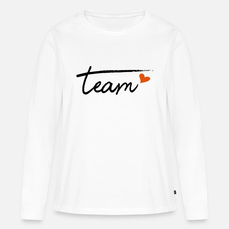 Team - Frauen Premium Bio Langarmshirt - Weiß